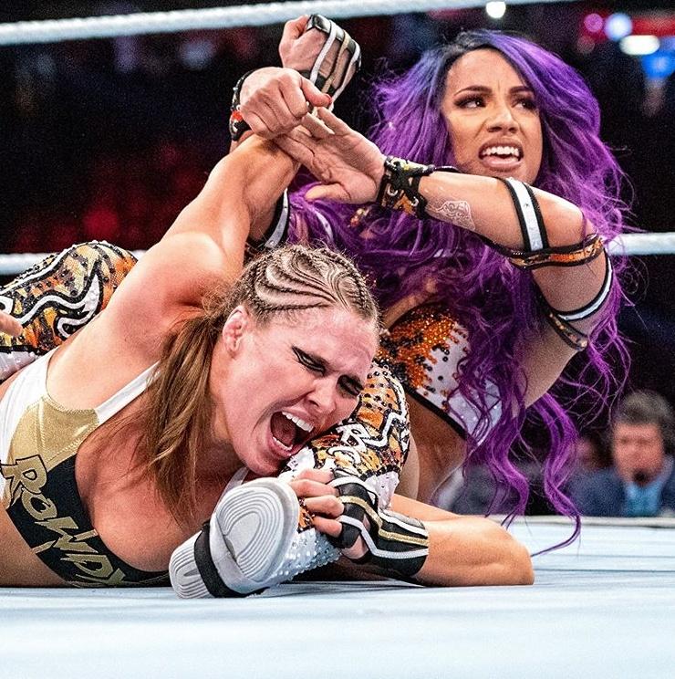 Dos luchadoras en la red de la Wwe